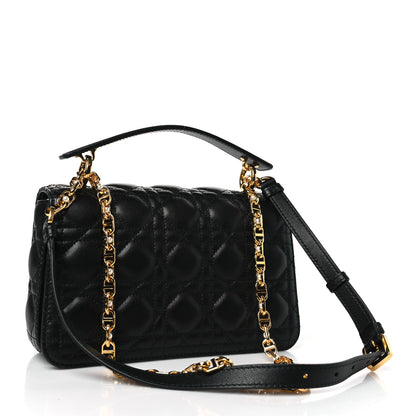 Christian Dior Calfskin Cannage Small Dior Jolie Top Handle Black 3 of 9