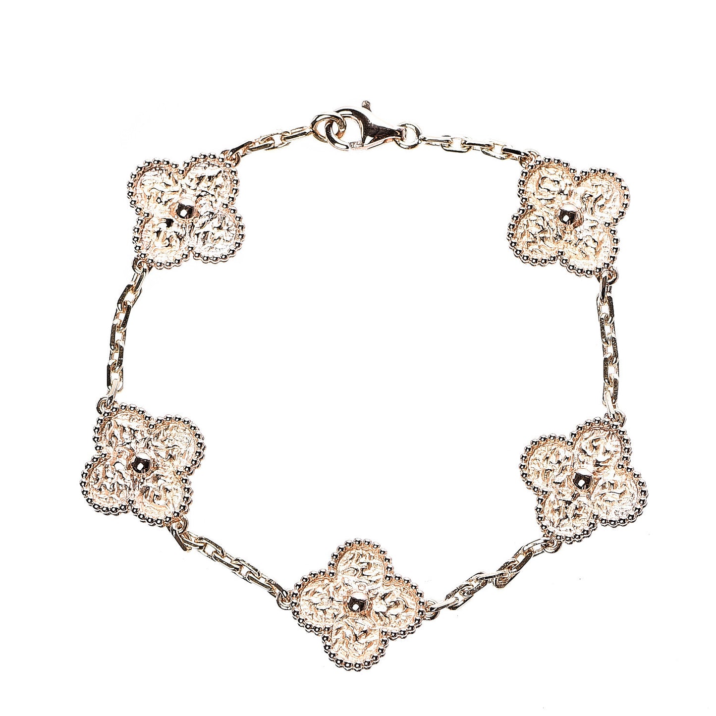 18K Rose Gold 5 Motifs Vintage Alhambra Bracelet