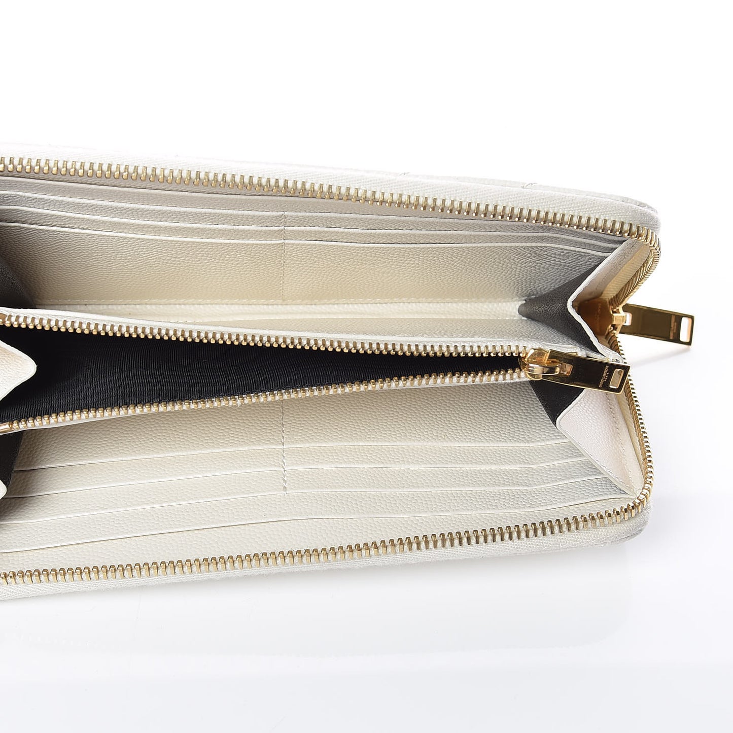 Grain De Poudre Matelasse Chevron Monogram Zip Around Wallet Porcellana
