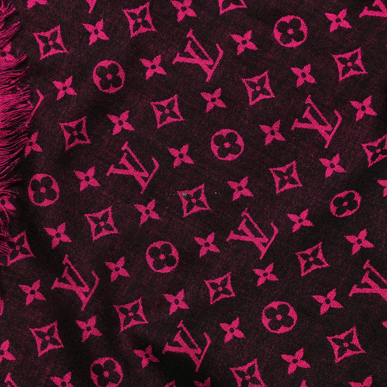 Louis Vuitton Wool Silk So LV Stole Black 4 of 4