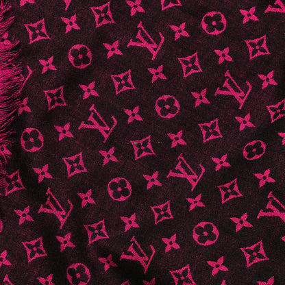 Louis Vuitton Wool Silk So LV Stole Black 4 of 4