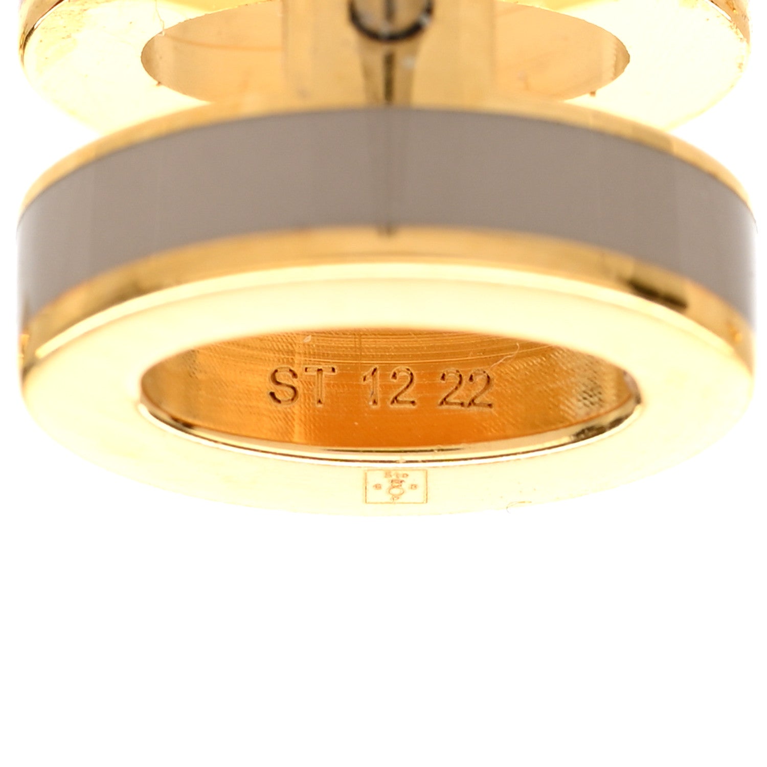 Hermes Gold Lacquered Mini Pop H Earrings Marron Glace 6 of 7