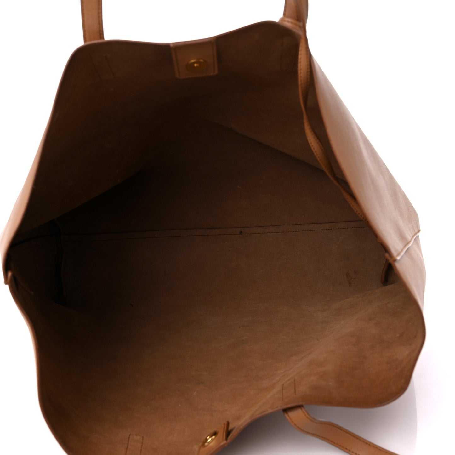 Calfskin Large Shopping Tote Dark Tan