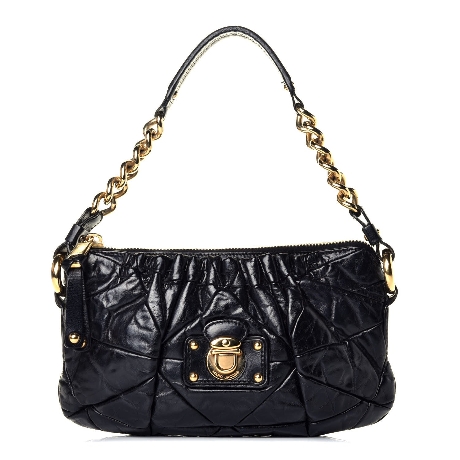 Marc Jacobs Calfskin Patchwork Camila Shoulder Bag Black 1 of 8