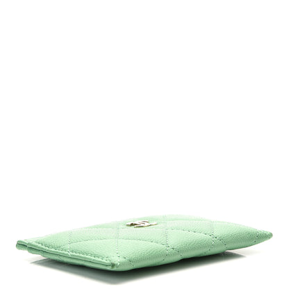 Chanel Caviar Quilted Card Holder Green 4 of 10