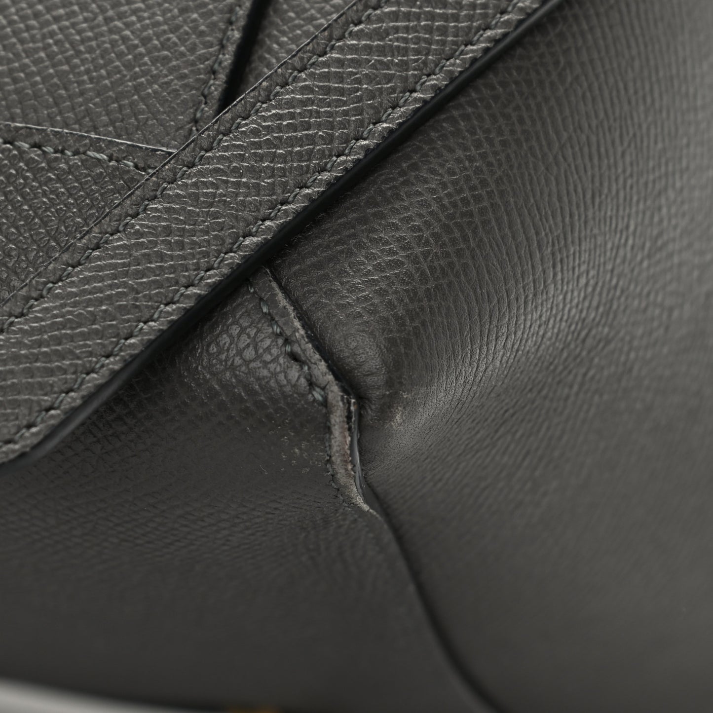 Baby Grained Calfskin Micro Belt Bag Grey