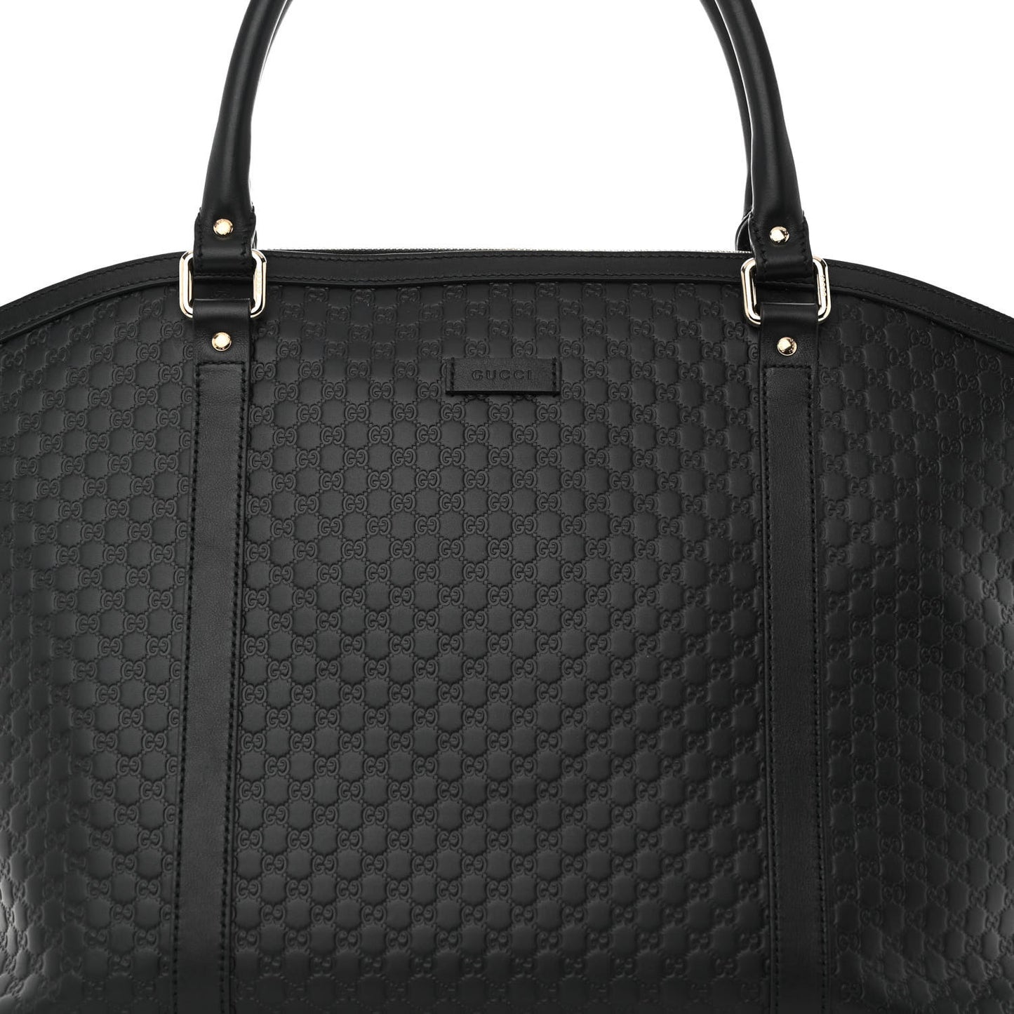 Soft Microguccissima Large Dome Satchel Black