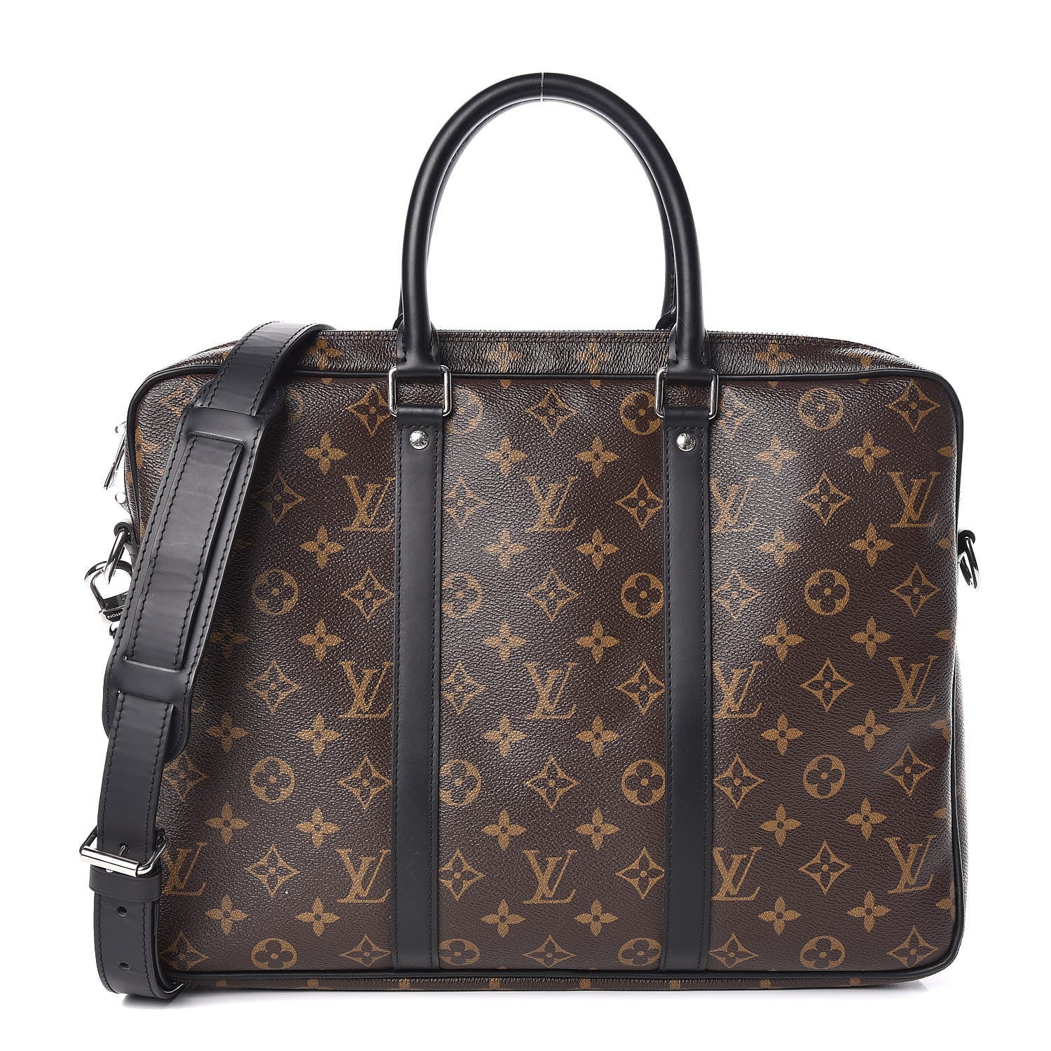 Louis Vuitton Monogram Macassar Porte-Documents Voyage PM 1 of 10