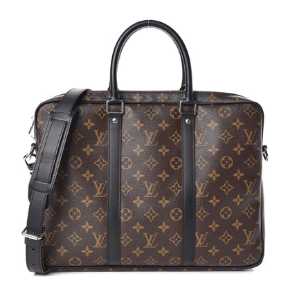 Louis Vuitton Monogram Macassar Porte-Documents Voyage PM 1 of 10