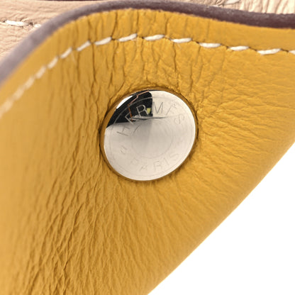 Hermes Taurillon Clemence Mises et Relances Robe Du Soire Change Tray Jaune Ivoire 5 of 7