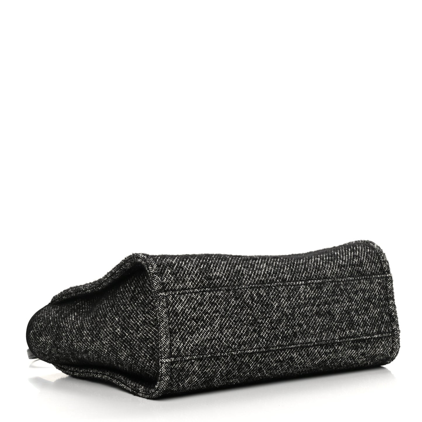 Mixed Fibers Calfskin Small Deauville Tote Black