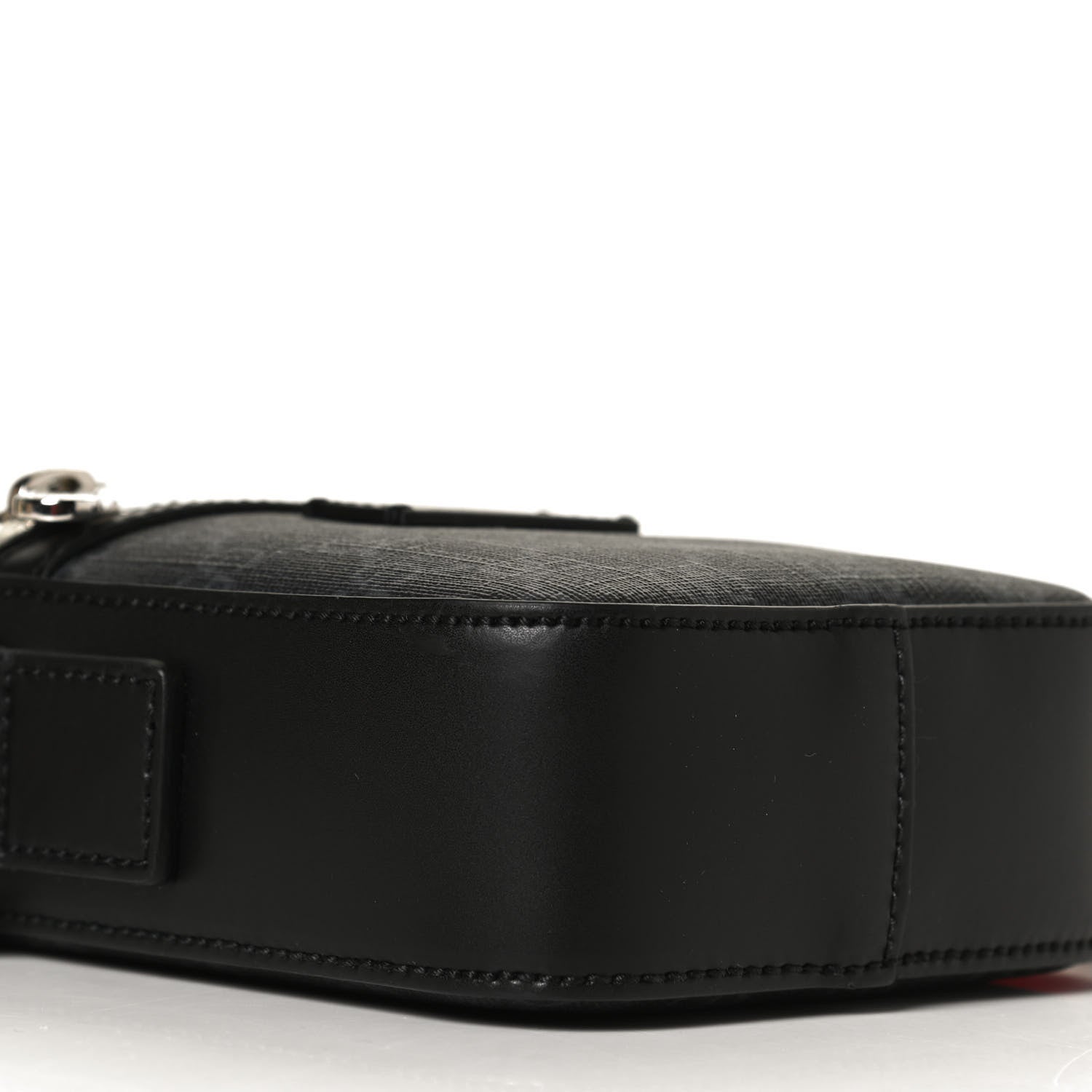 Gucci GG Supreme Monogram Appia Calfskin Web Messenger Bag Black 8 of 11