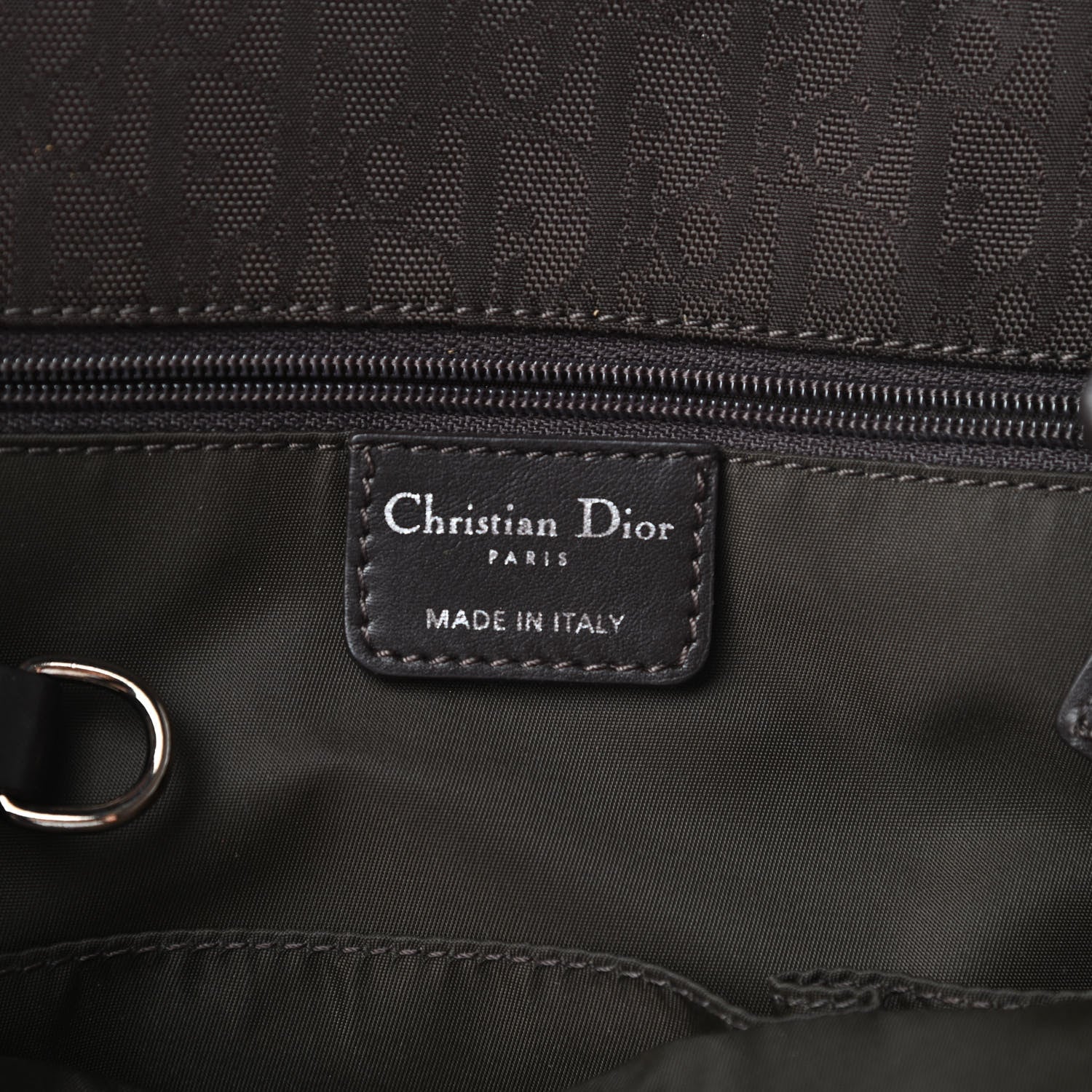Christian Dior Nylon Monogram Medium Lovely Tote Marron Fonce 6 of 14