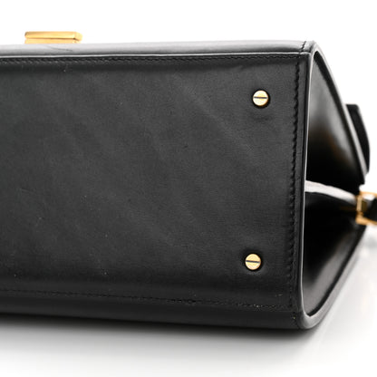 Saint Laurent Smooth Calfskin Medium Classic Monogram Cassandra Top Handle Black Rouge Legion 10 of 25