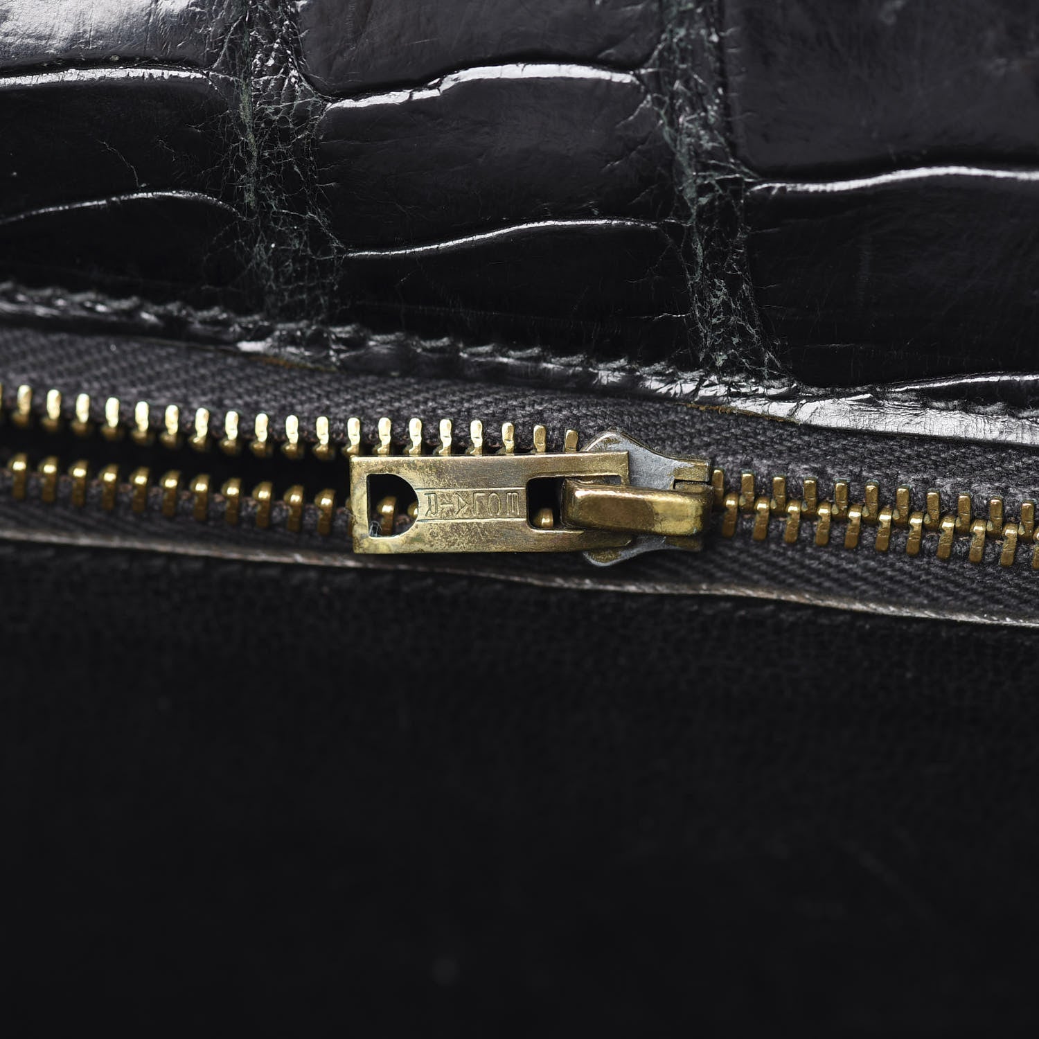 Hermes Shiny Porosus Crocodile Kelly Sellier 32 Black 26 of 50