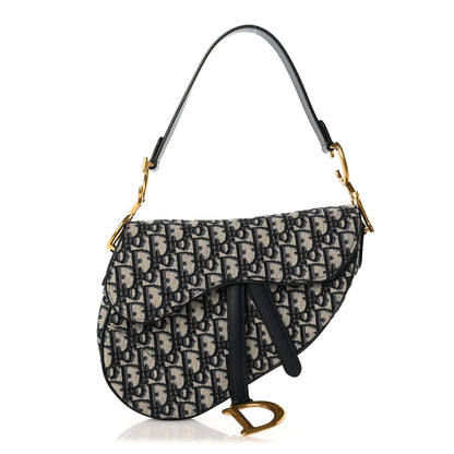 Christian Dior Oblique Saddle Bag Blue 1 of 10