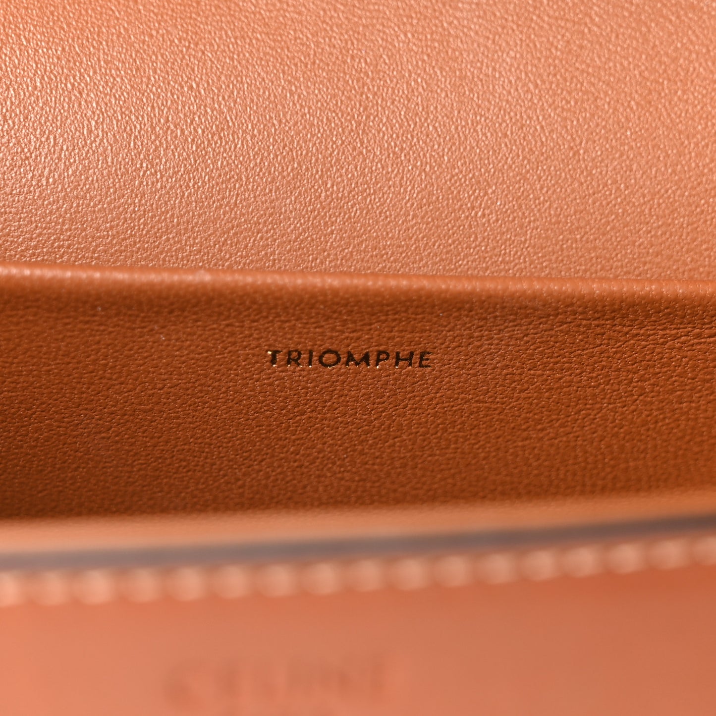 Natural Calfskin Triomphe Shoulder Bag Tan