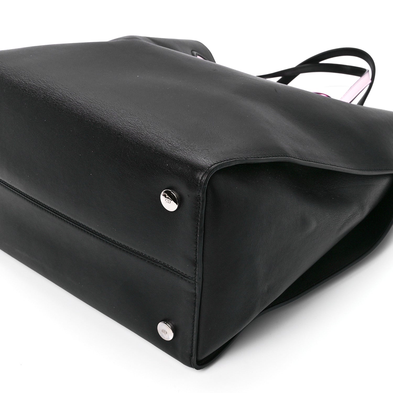 Christian Dior Calfskin Small Addict Shopping Tote Black Pink 11 of 11