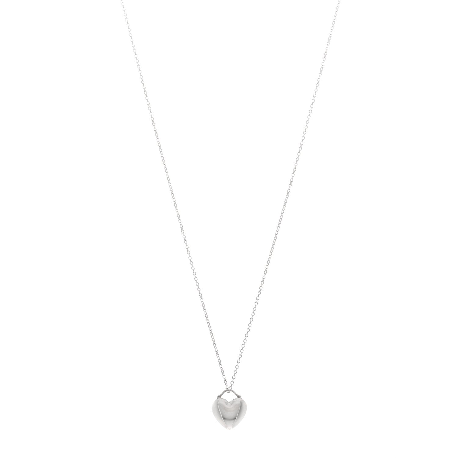 Tiffany Sterling Silver Heart Pendant Necklace 1 of 4