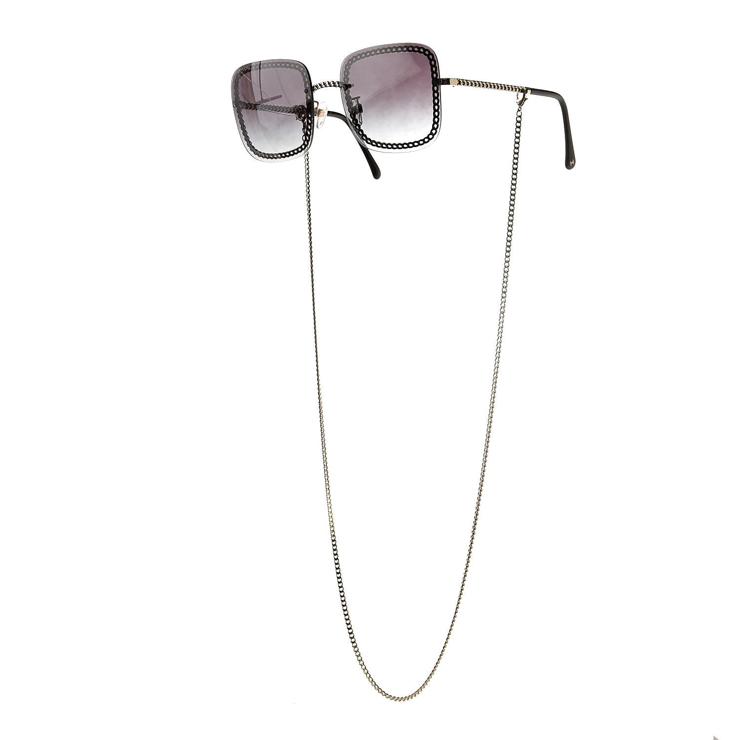 Chanel Chain Square Sunglasses 4244 Black 2 of 9