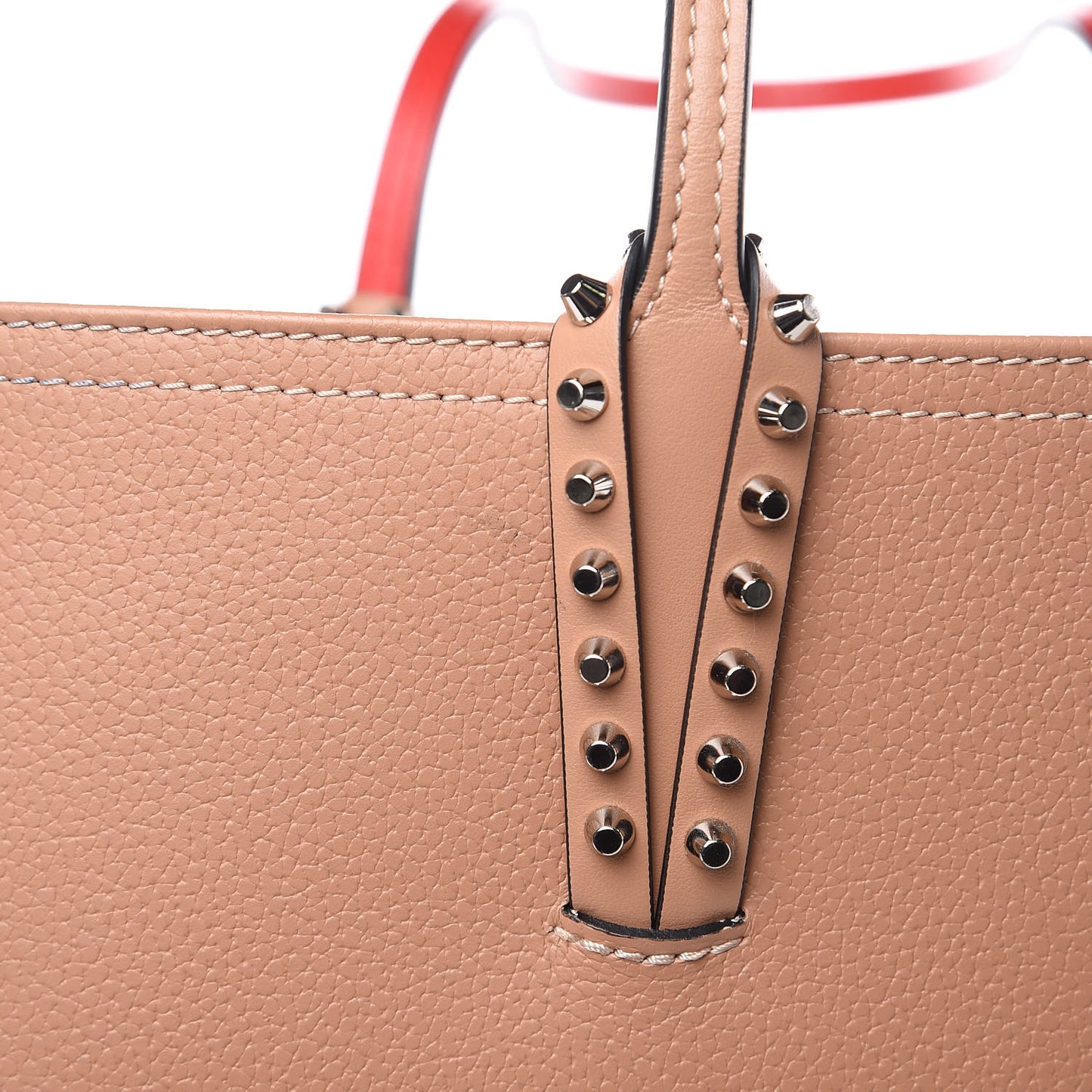 Calfskin Spikes East West Cabata Tote Nude