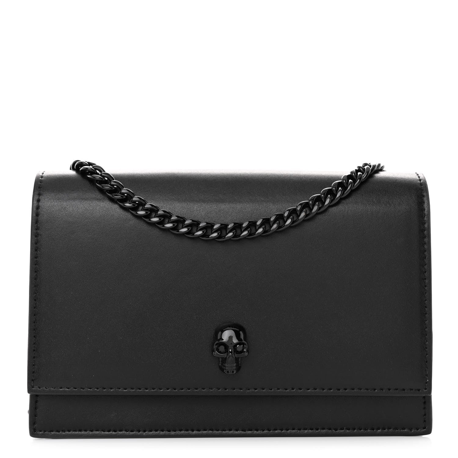 Alexander McQueen Calfskin Skull Small Crossbody Bag Black 1 of 11