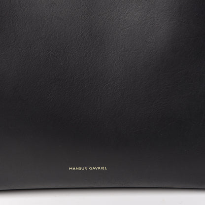 Mansur Gavriel Vegetable Tanned Calfskin Elegant Top Handle Bag Black 8 of 12