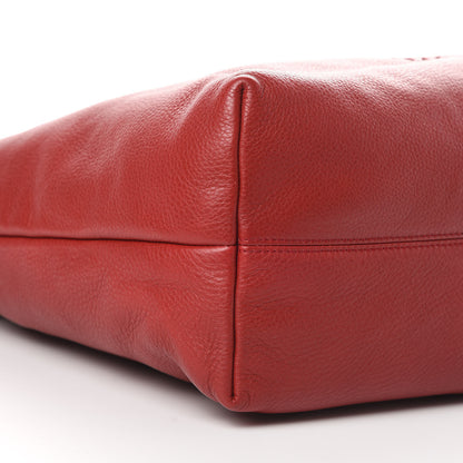 Loewe Calfskin Logo Shoulder Bag Red 9 of 10