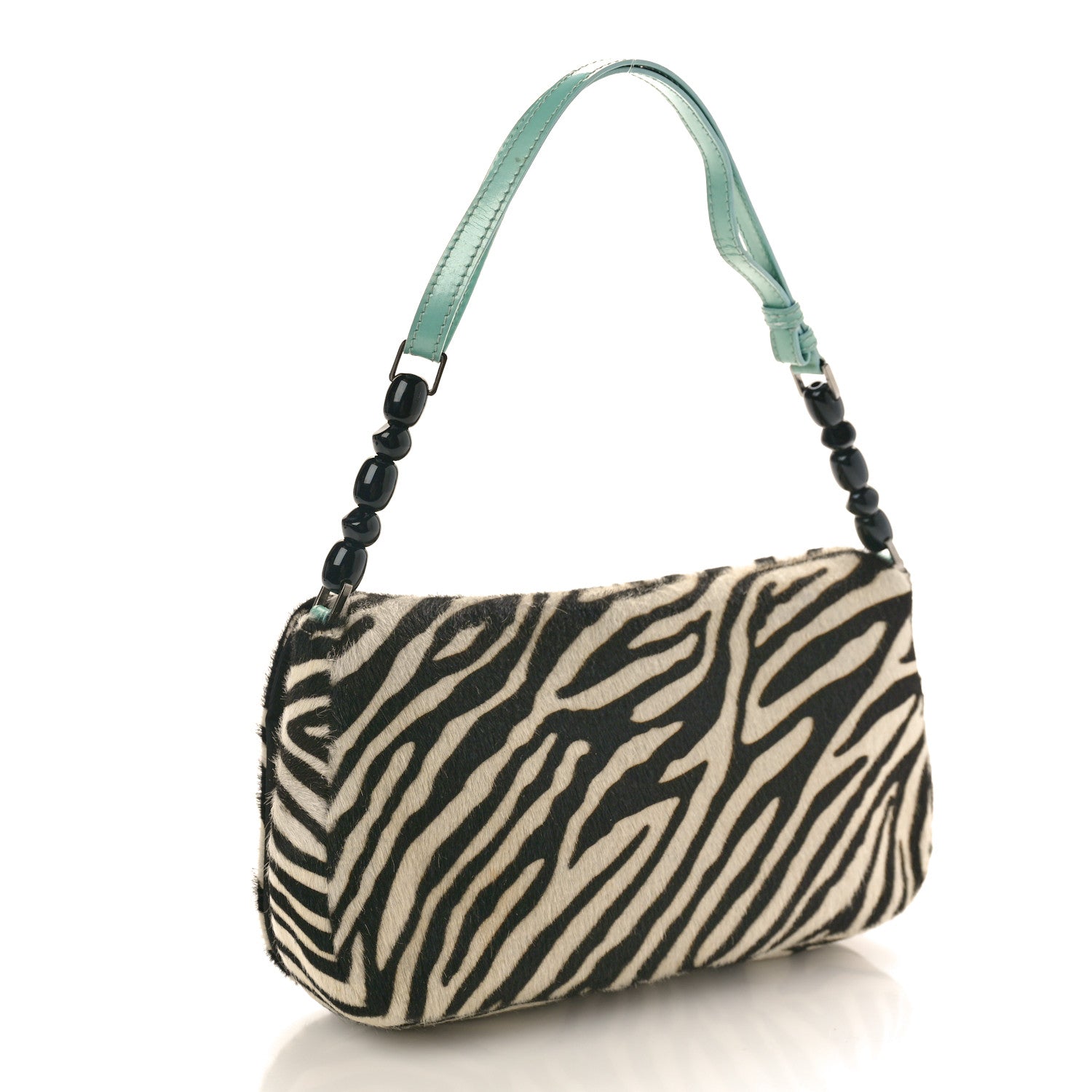 Christian Dior Pony Hair Leopard Print Malice Shoulder Bag White Black Blue 3 of 11