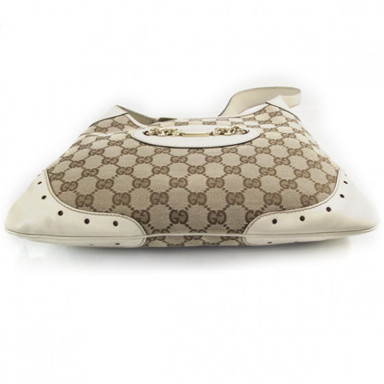 Gucci Monogram Punch Hobo Ivory 4 of 11