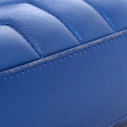 Saint Laurent Metallic Calfskin Y Quilted Monogram Toy Loulou Crossbody Bag Blue Royal 12 of 19