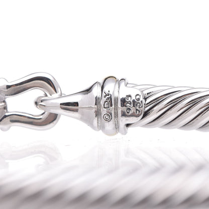 David Yurman Sterling Silver 18K Yellow Gold 5mm Cable Classic Buckle Bracelet 4 of 4