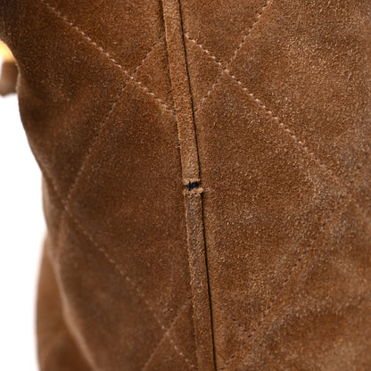 Chanel Suede CC Drawstring Backpack Brown 14 of 20