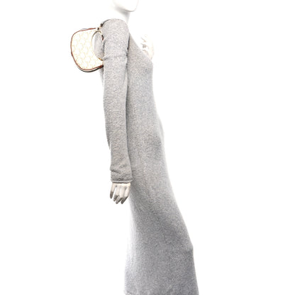 Celine Canvas Calfskin Mini Ava Triomphe Shoulder Bag White 2 of 10