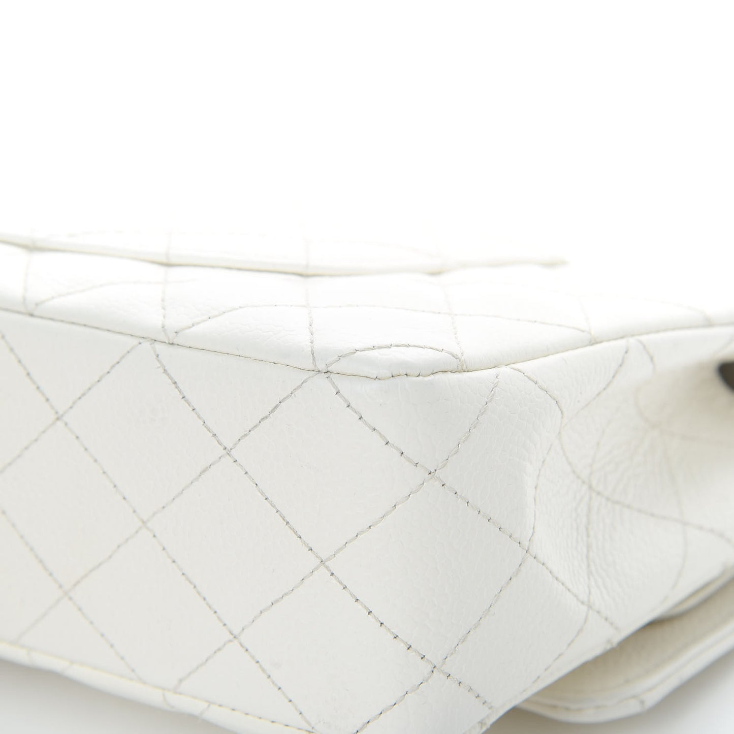 Caviar Quilted Small Double Flap White
