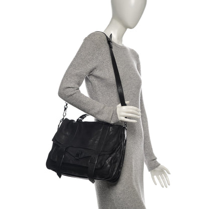 Proenza Schouler Lambskin Large PS1 Satchel Black 2 of 8