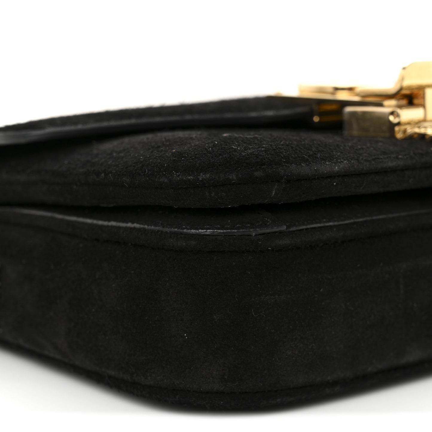 Suede Small Pampille C Bag Black