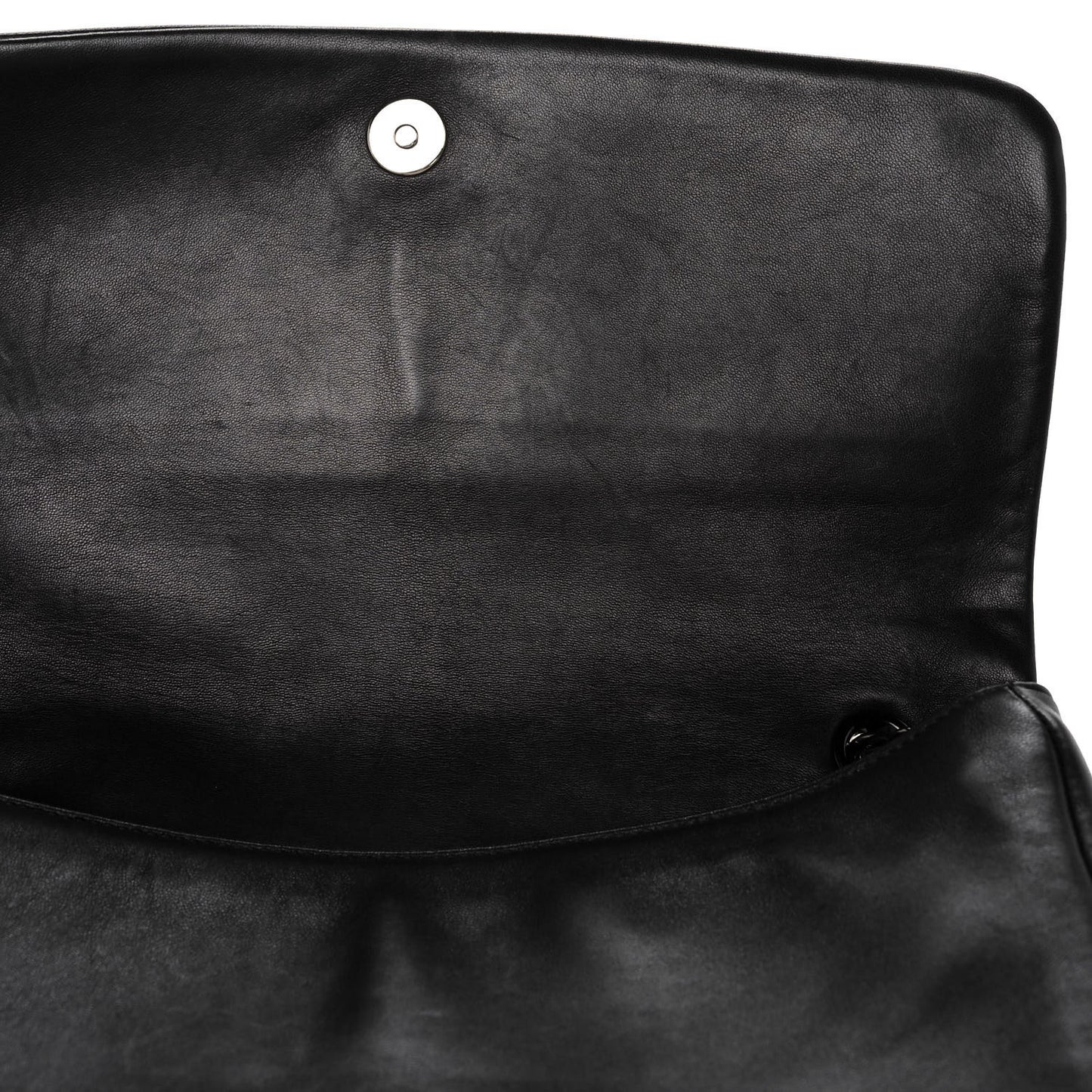 Lambskin Studded CC East West Flap Black