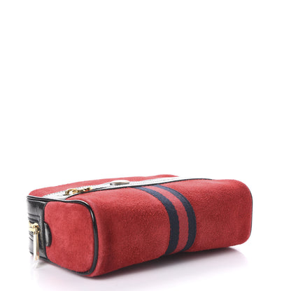 Gucci Suede Small Ophidia Belt Bag 85 34 Hibiscus Red 3 of 9
