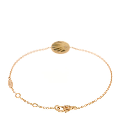 Christian Dior 18K Yellow Gold Diamond Black Onyx Mother of Pearl Rose Celeste Bracelet 3 of 4