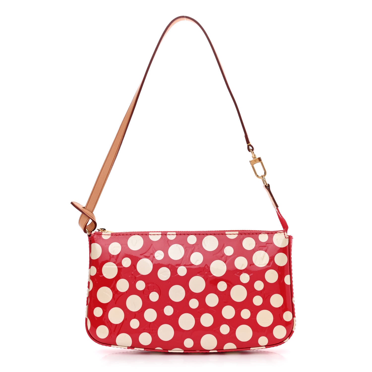Louis Vuitton Vernis Kusama Infinity Dots Pochette Accessories Red 1 of 10