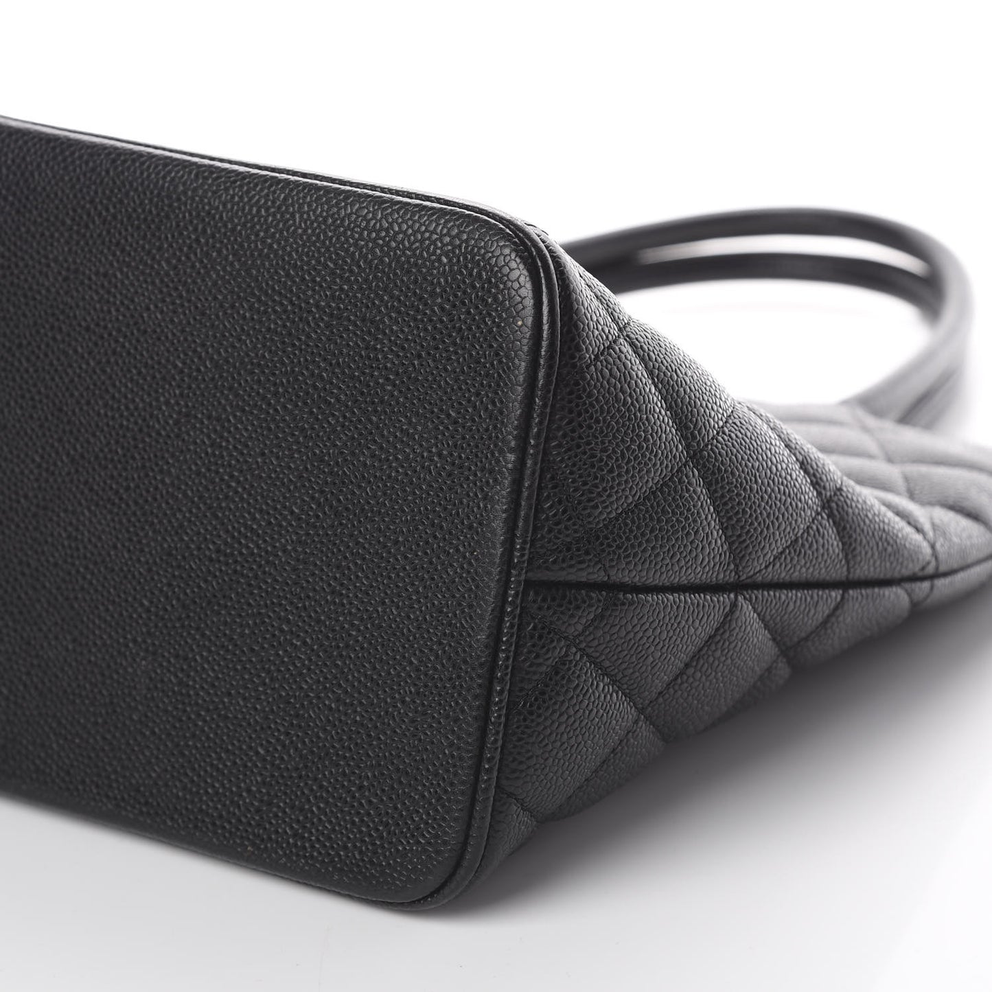 Caviar Quilted Medallion Tote Black
