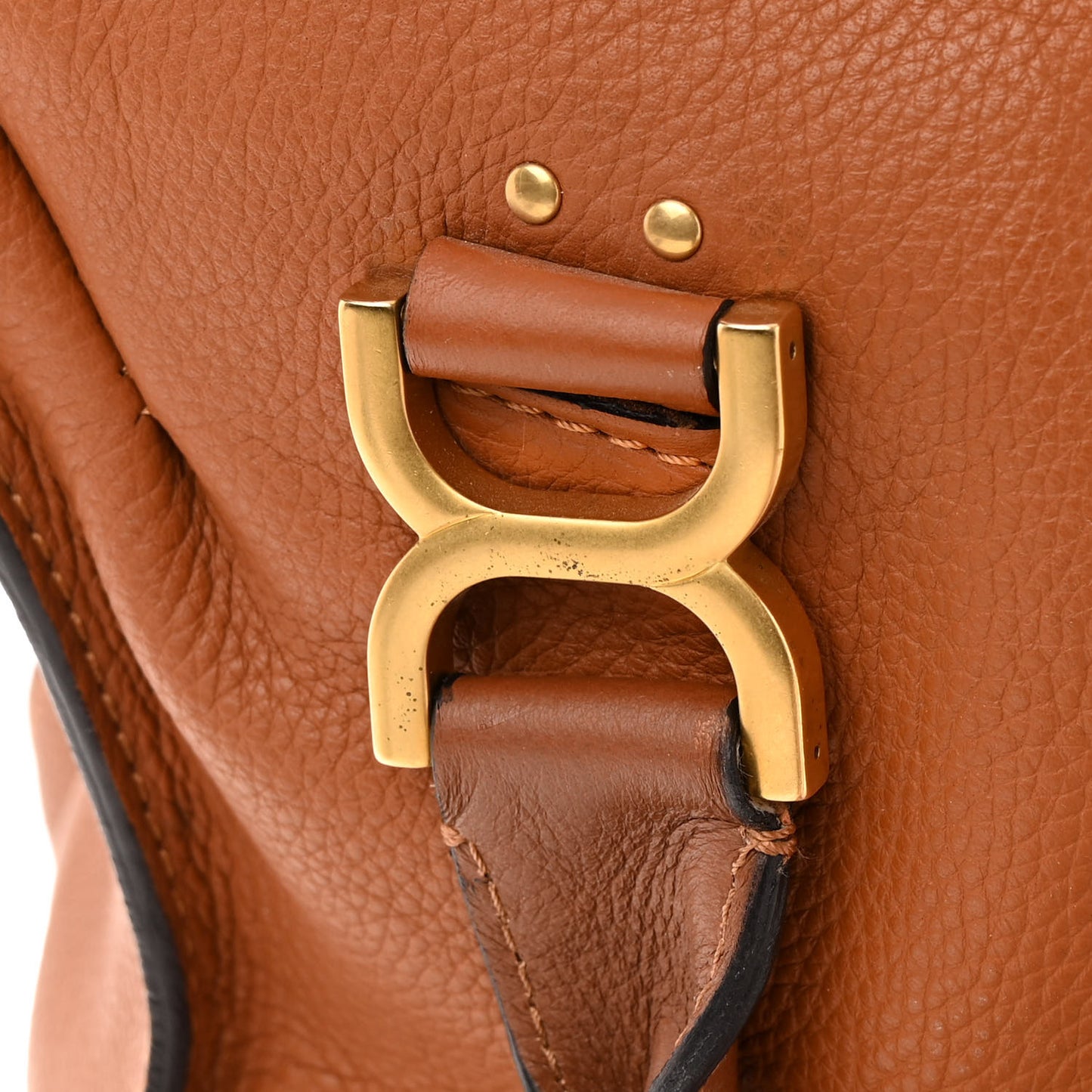 Calfskin Large Marcie Satchel Tan