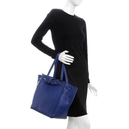 Celine Soft Grained Calfskin Small Belt Cabas Phantom Indigo 2 of 9