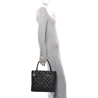 Chanel Caviar Quilted Medallion Tote Black 2 of 10
