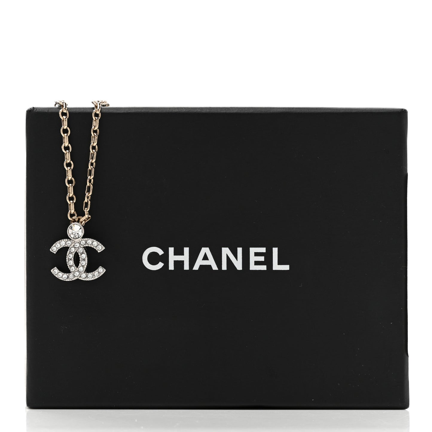 Crystal CC Pendant Necklace Gold Silver