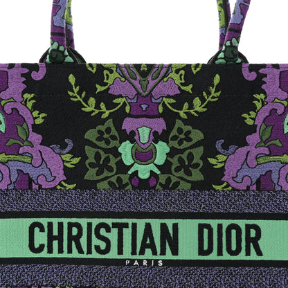 Christian Dior Canvas Embroidered Large Indian Purple Book Tote Multicolor 8 of 11