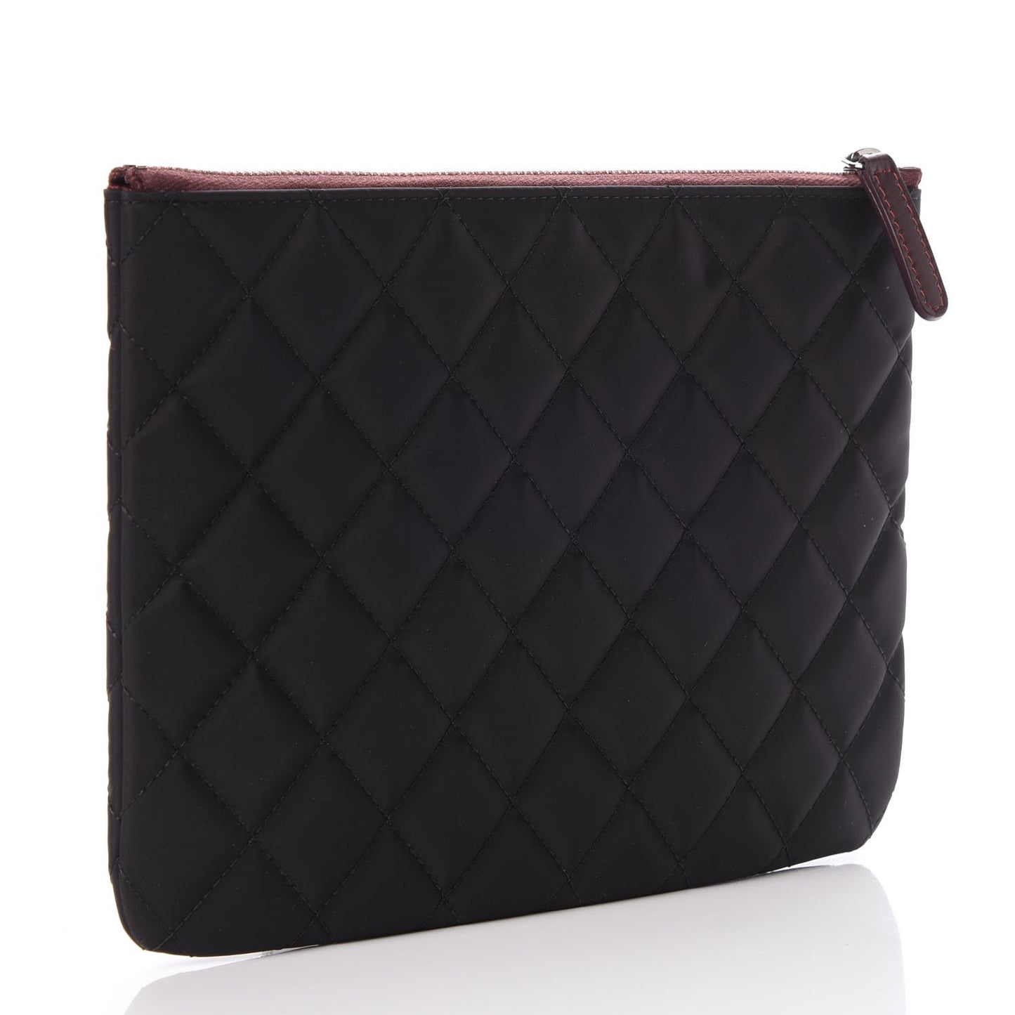 Nylon Quilted Medium Cosmetic Case Black