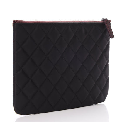 Chanel Nylon Quilted Medium Cosmetic Case Black 3 of 7