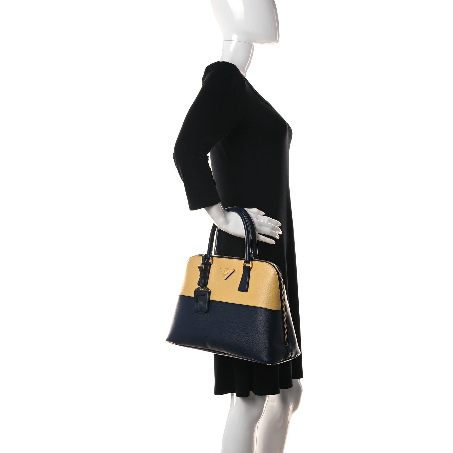 Prada Saffiano Lux Small Promenade Tote Baltico Gine 2 of 13